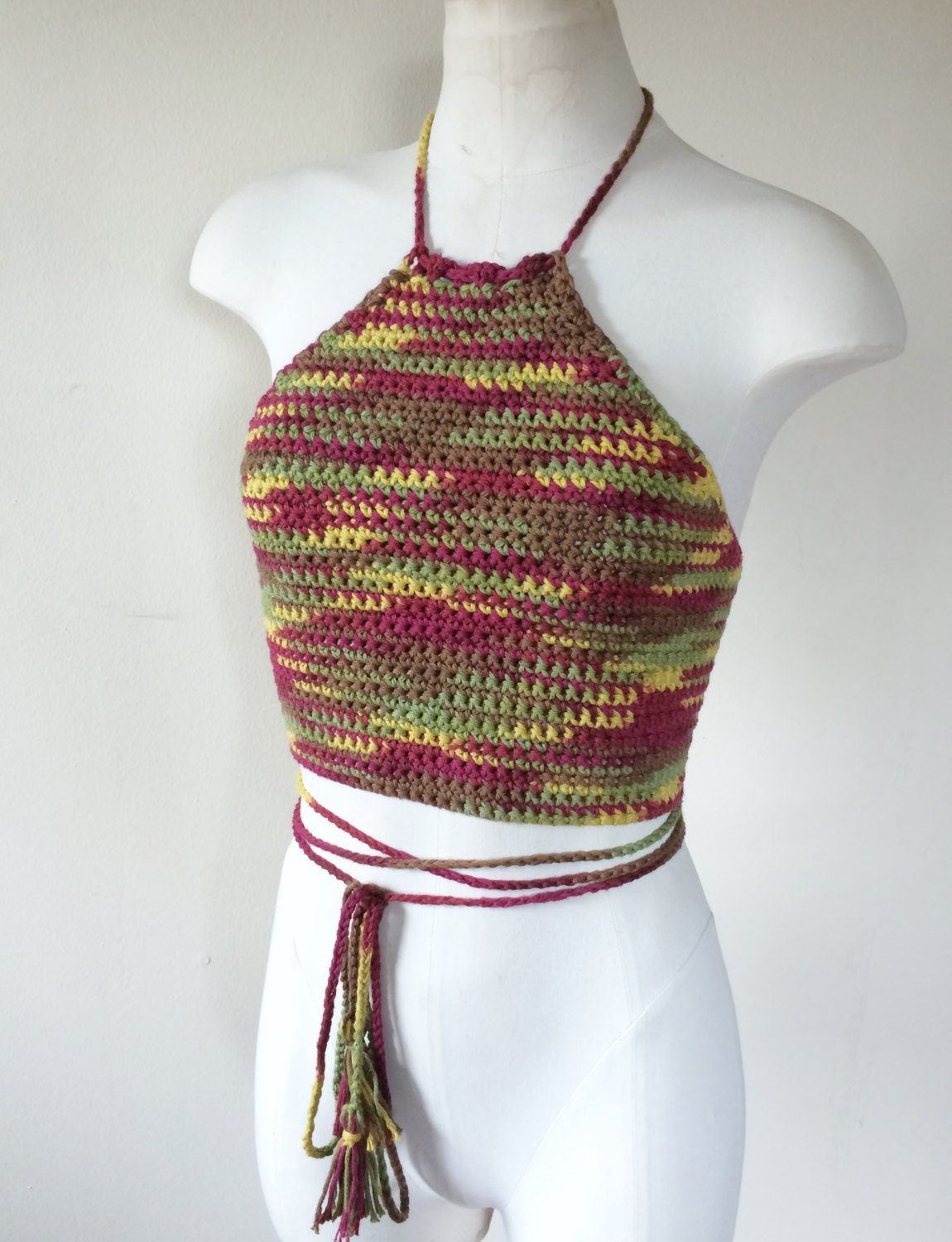 Häkelhalter Top | Halfter Häkeltop Gehäkelte Kleidung Häkelshirt Gehäkelter Sommerhalter Sommer Halftern von TextileJukebox