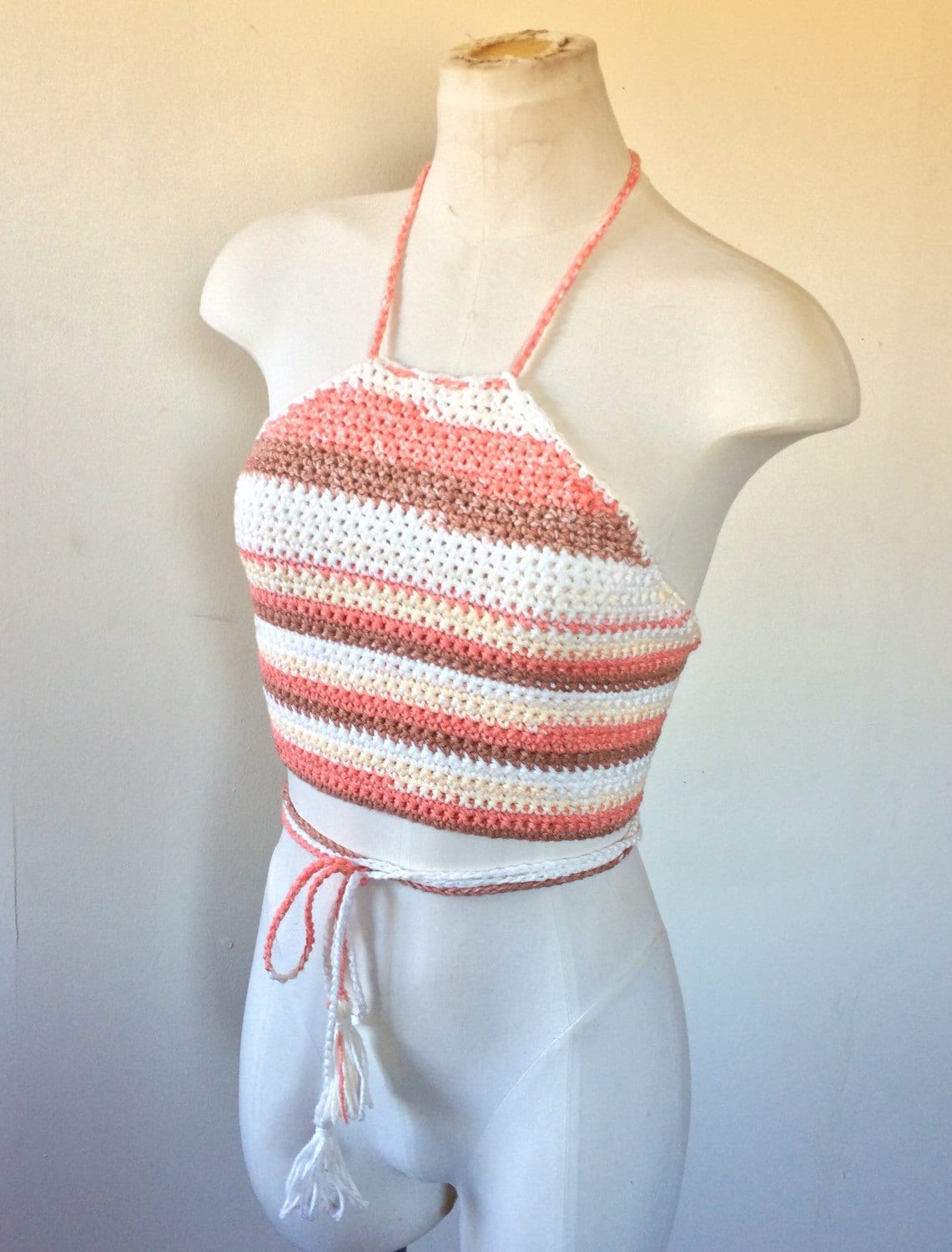 Häkelhalter Top | Halfter Häkeltop Gehäkelte Kleidung Häkelshirt Gehäkelter Sommerhalter Sommer Halftern von TextileJukebox