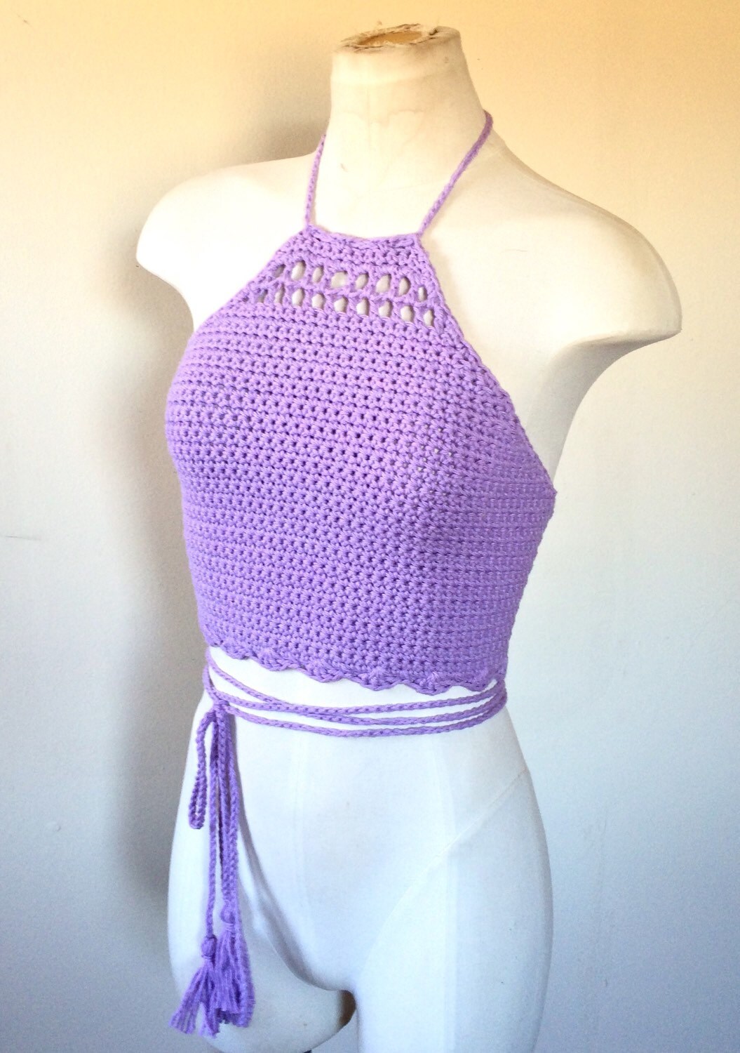 Häkelhalter Top | Halfter Häkeltop Gehäkelte Kleidung Häkelshirt Gehäkelter Sommerhalter Sommer Halftern von TextileJukebox