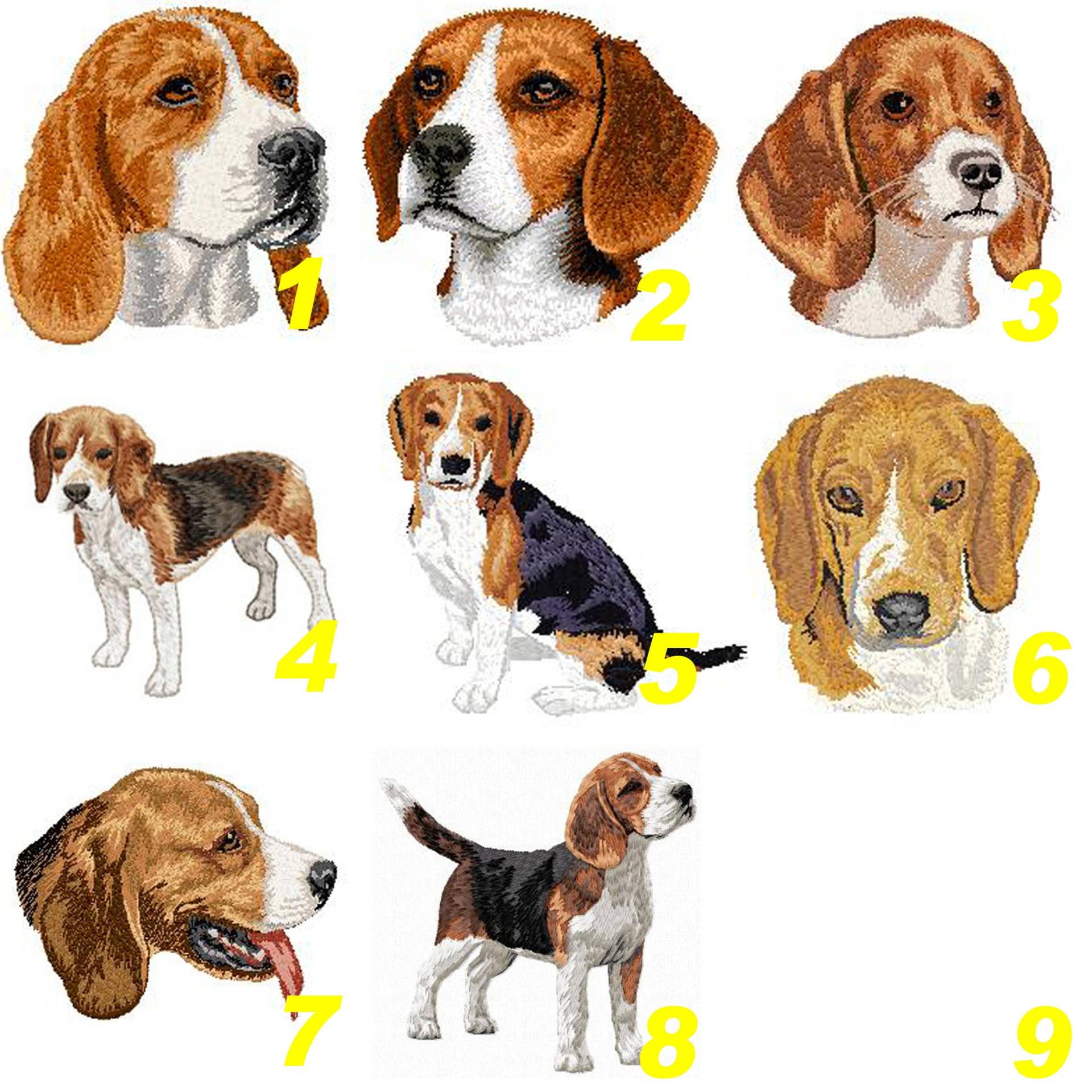 Beagle, Abzeichen, Bestickter Aufnäher, Maschinenstickerei, Beagle-Mama, Hundeliebhaber, Zum Aufbügeln, Aufnähen, Jagdhund, K9, Von Team Numérik von TextilePersonnalise