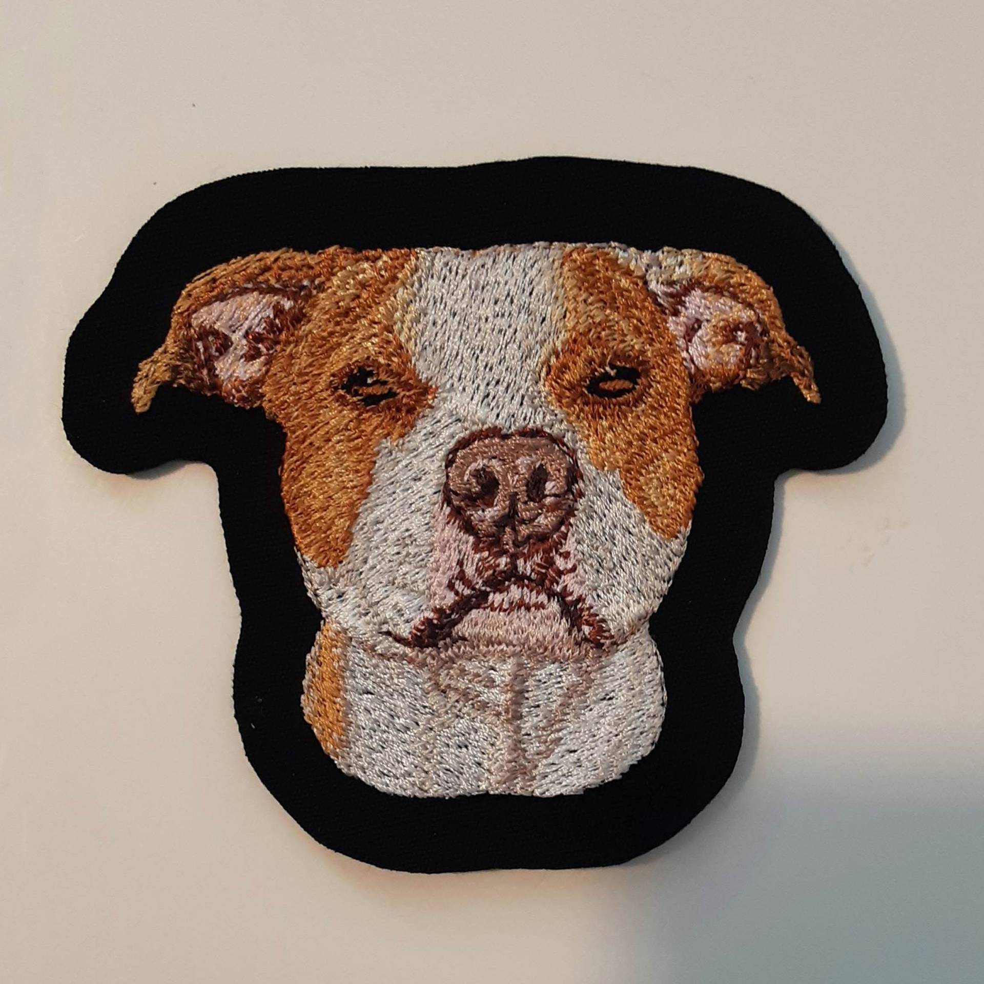Pitbull, Gesticktes Abzeichen, Pittbull, Pittie, Gestickter Aufnäher, Weihnachtskugel, Weihnachtsdekoration, Weihnachtsmann, K9, Von Team Numérik von TextilePersonnalise