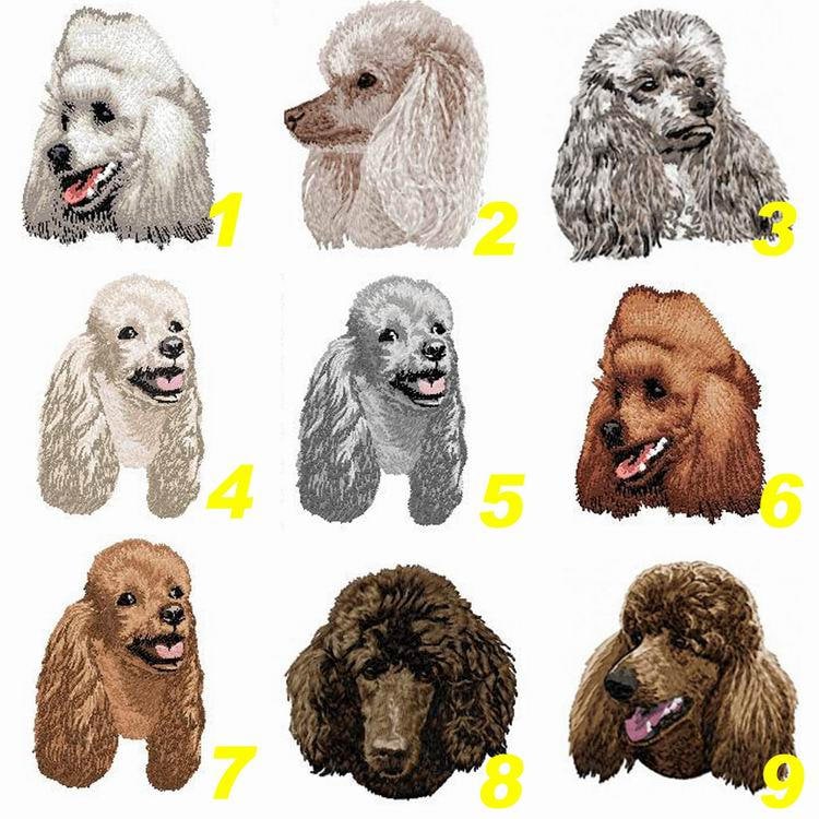 Pudel, Wappen, Gestickter Aufnäher, Hundestickerei, Weißer Aprikosenpudel, Maschinenstickerei, Aufbügeln, Nähen, K9, Von Team Numérik von TextilePersonnalise