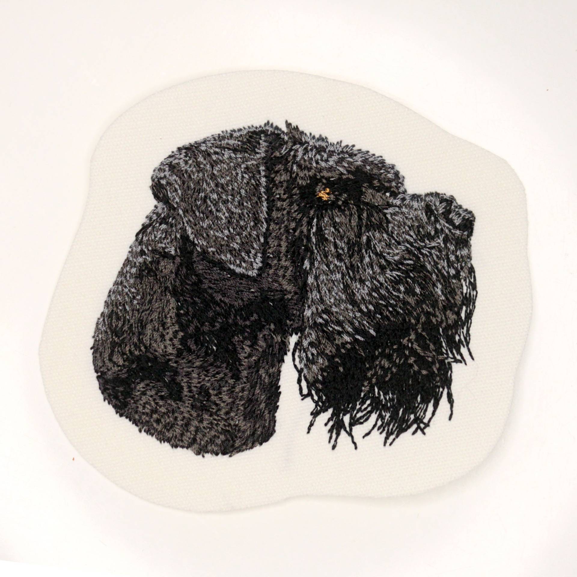 Schnauzer, Irish Soft Coated Wheaten, Gesticktes Abzeichen, Gestickter Aufnäher Hund, Maschinenstickerei, Aufbügeln, Nähen, Von Team Numérik von TextilePersonnalise