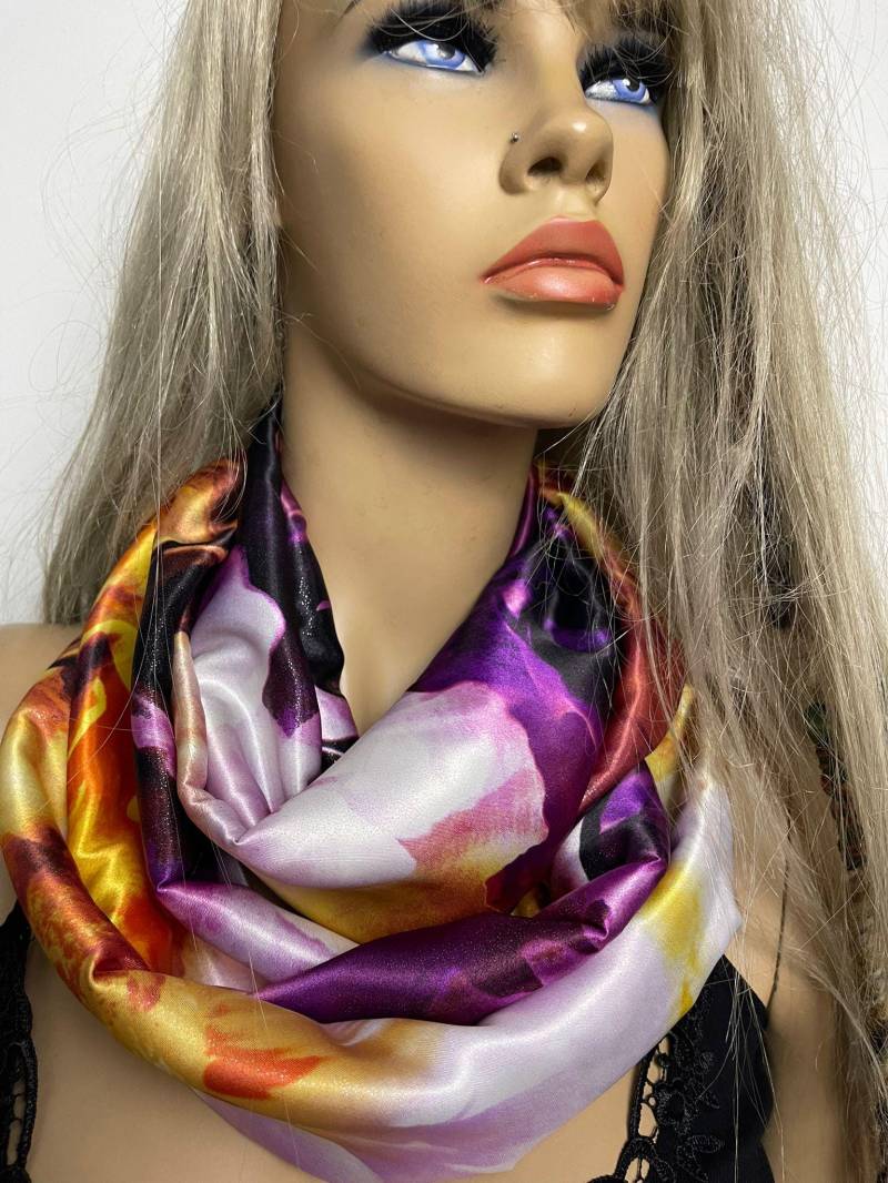 Sommernacht Satin Schlauchschal, Designer Print, Loop, Schlauchschal Sommernacht Satin Schlauchschal, Designer Print, Loop, Schlauchschal von Textilemonster