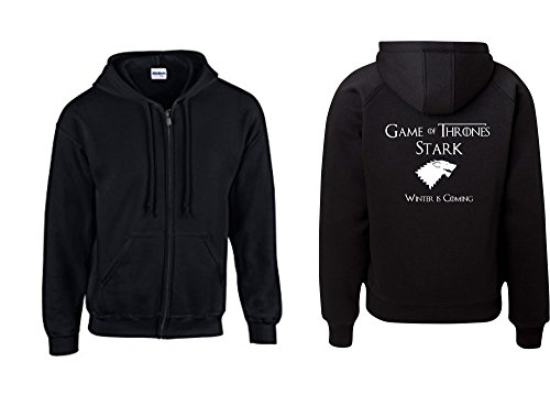 Jacke - House Stark Winter is Coming Logo, Game of Thrones (Schwarz, 3XL) von Textilhandel Hering