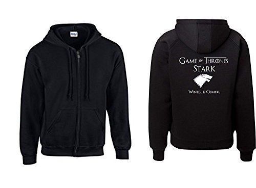 Jacke - House Stark Winter is Coming Logo, Game of Thrones (Schwarz, 5XL) von Textilhandel Hering