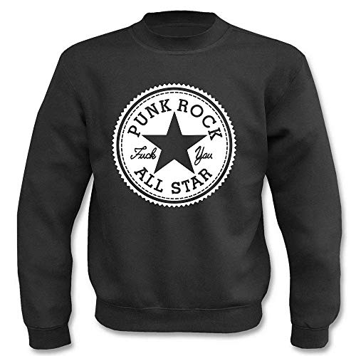 Pullover - Punk Rock All Star (Schwarz, L) von Textilhandel Hering