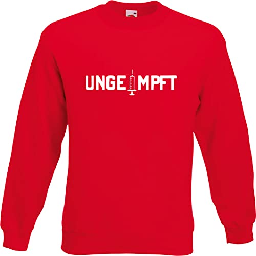 Pullover - UNGeimpft gegen Corona Anti Lockdown (Rot, XL, x_l) von Textilhandel Hering