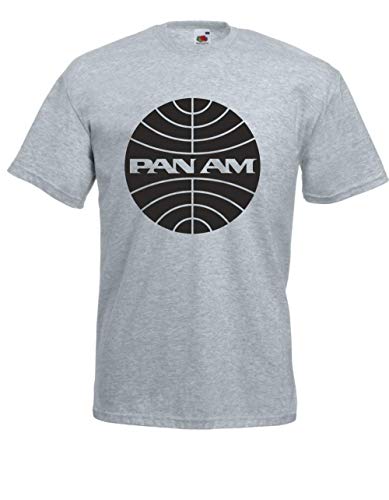 T-Shirt - Airline - Pan Am Logo (Grau, L) von Textilhandel Hering