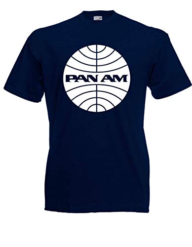 T-Shirt - Airline - Pan Am Logo (Navy, XL) von Textilhandel Hering