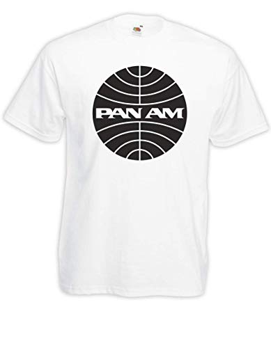 T-Shirt - Airline - Pan Am Logo (Weiß, 4XL) von Textilhandel Hering