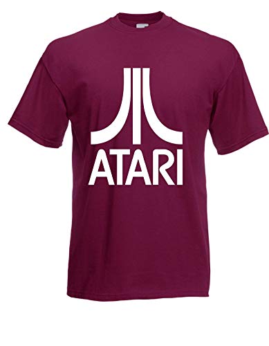 T-Shirt - Atari Groß (Bordeaux, L) von Textilhandel Hering