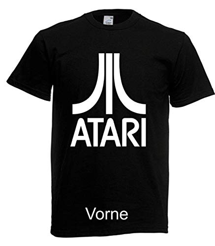 T-Shirt - Atari Groß (Schwarz, L) von Textilhandel Hering