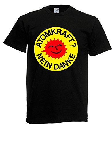 T-Shirt - Atomkraft - Nein Danke! (Schwarz, 3XL) von Textilhandel Hering