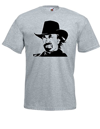 T-Shirt - Chuck Norris (Grau, L) von Textilhandel Hering