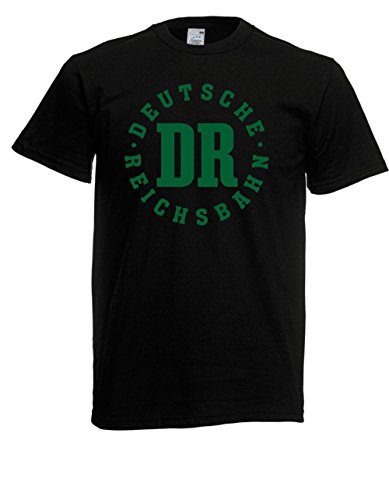 T-Shirt - Deutsche Reichsbahn (Schwarz, 4XL) von Textilhandel Hering