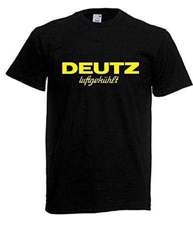T-Shirt - Deutz Luftgekühlt (Schwarz, XXL) von Textilhandel Hering