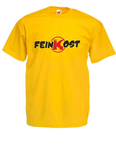 T-Shirt - Feinkost (Gelb, XL) von Textilhandel Hering