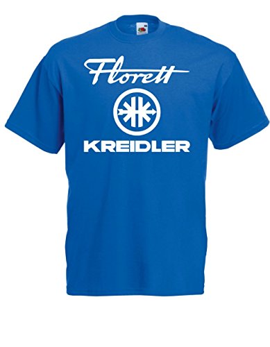 T-Shirt - Florett Kreidler + Logo (Blau, L) von Textilhandel Hering