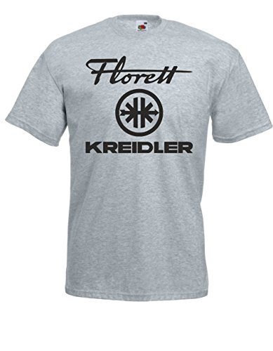 T-Shirt - Florett Kreidler + Logo (Grau, M) von Textilhandel Hering