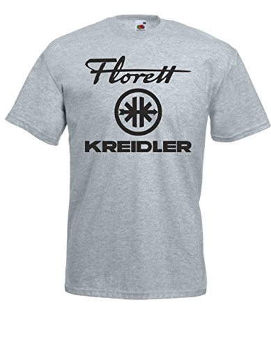 T-Shirt - Florett Kreidler + Logo (Grau, XL) von Textilhandel Hering