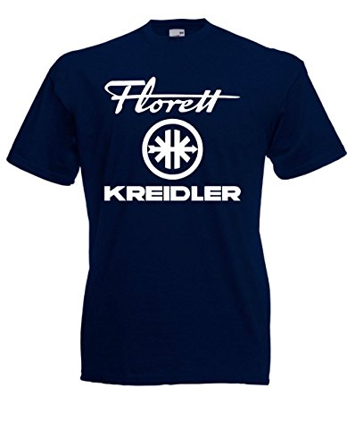 T-Shirt - Florett Kreidler + Logo (Navy, L) von Textilhandel Hering