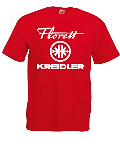 T-Shirt - Florett Kreidler + Logo (Rot, XL) von Textilhandel Hering