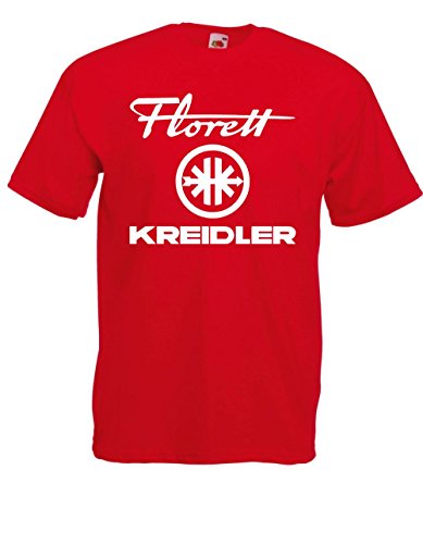 T-Shirt - Florett Kreidler + Logo (Rot, XXL) von Textilhandel Hering