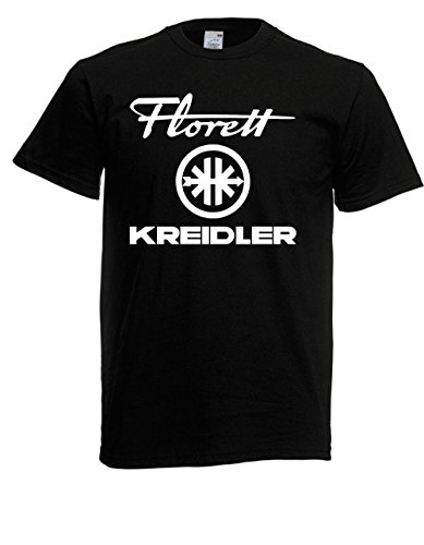 T-Shirt - Florett Kreidler + Logo (Schwarz, 4XL) von Textilhandel Hering