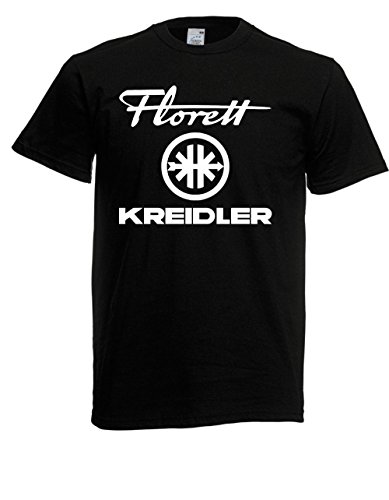 T-Shirt - Florett Kreidler + Logo (Schwarz, L) von Textilhandel Hering