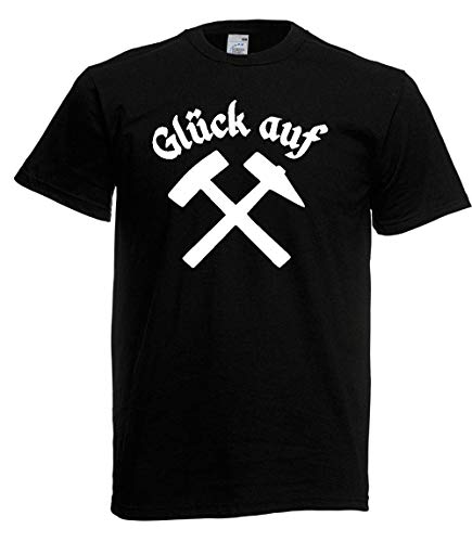 T-Shirt - Glück auf (Schwarz, XL) von Textilhandel Hering