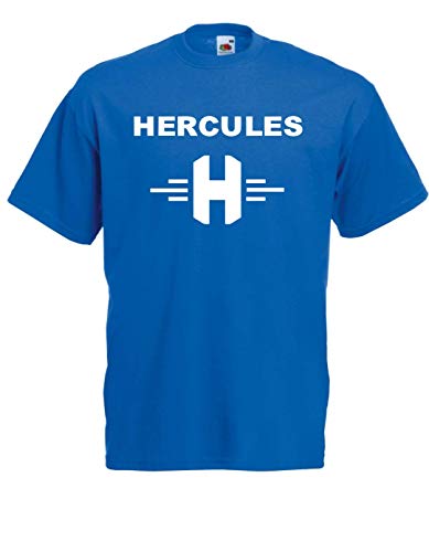 T-Shirt - Hercules Logo + Schriftzug (Blau, L) von Textilhandel Hering