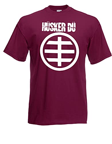 T-Shirt - Hüsker Dü (Bordeaux, L, l) von Textilhandel Hering