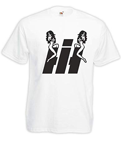 T-Shirt - IHC International Harvester Traktor Lustig Mädchen auf Logo (Weiß, XL) von Textilhandel Hering