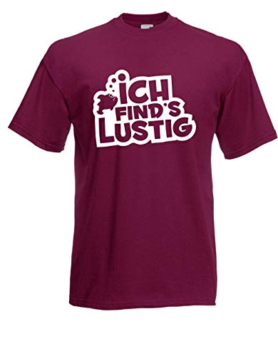 T-Shirt - Ich Finds lustig (Bordeaux, XL) von Textilhandel Hering