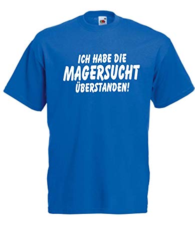 T-Shirt - Ich Habe Meine Magersucht überstanden! (Blau, XXL) von Textilhandel Hering