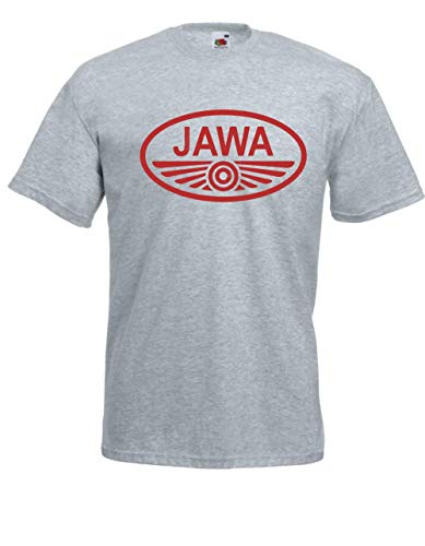 T-Shirt - Jawa Motorrad Fans (Grau, L) von Textilhandel Hering