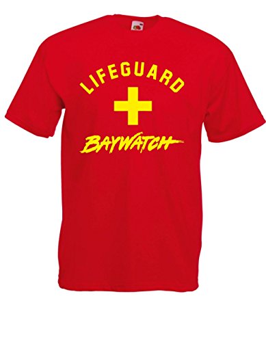 T-Shirt - Lifeguard - Baywatch (Rot, L) von Textilhandel Hering