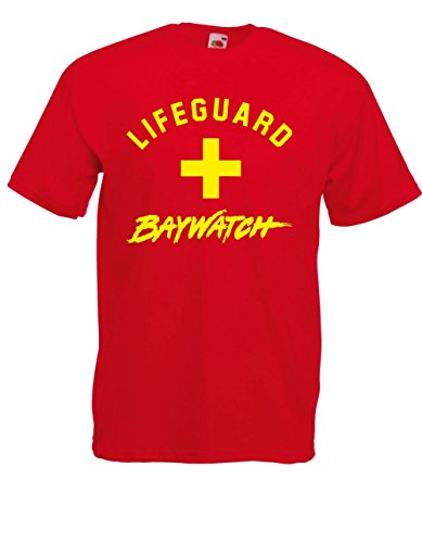 T-Shirt - Lifeguard - Baywatch (Rot, S) von Textilhandel Hering