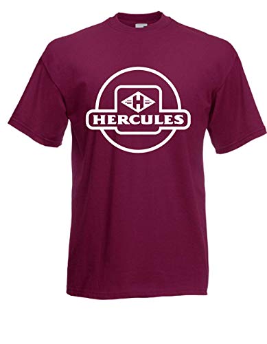 T-Shirt - Mofa Moped Hercules (Bordeaux, L) von Textilhandel Hering