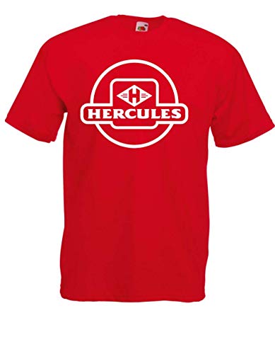 T-Shirt - Mofa Moped Hercules (Rot, L) von Textilhandel Hering