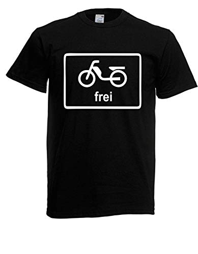 T-Shirt - Mofa frei! (Schwarz, L) von Textilhandel Hering