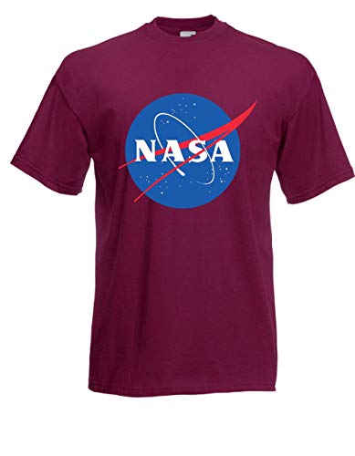 T-Shirt - NASA Logo (Bordeaux, XL) von Textilhandel Hering