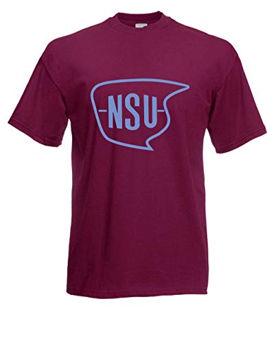 T-Shirt - NSU Motorenwerke (Bordeaux, XL) von Textilhandel Hering