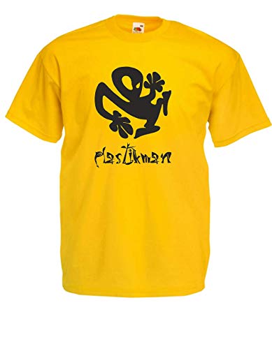 T-Shirt - Plastikman Richie Hawtin Minus Techno (Gelb, XL) von Textilhandel Hering