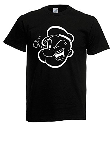 T-Shirt - Popeye (Schwarz, 3XL) von Textilhandel Hering