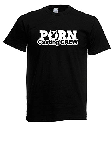 T-Shirt - Porno Casting Crew (Schwarz, XL) von Textilhandel Hering