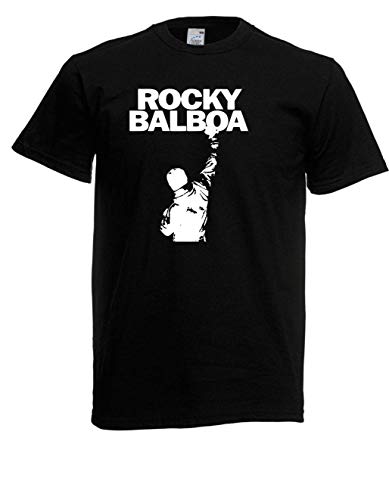 T-Shirt - Rocky Balboa (Schwarz, 5XL) von Textilhandel Hering