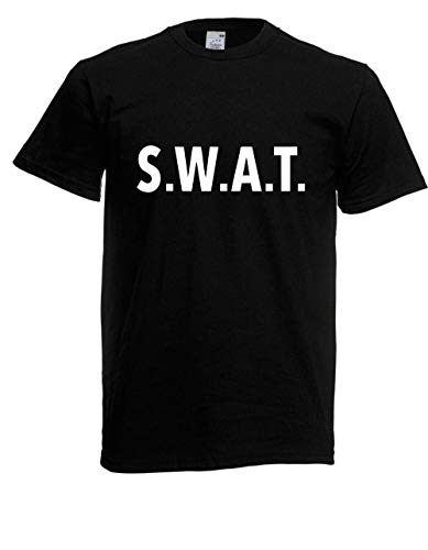 T-Shirt - S.W.A.T. Kostum (Schwarz, 5XL) von Textilhandel Hering