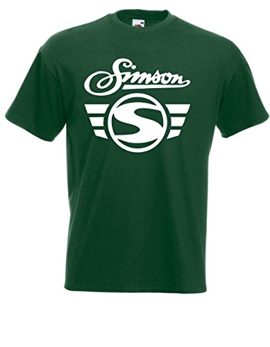 T-Shirt - Simson Logo + Schrift (Grün, M) von Textilhandel Hering